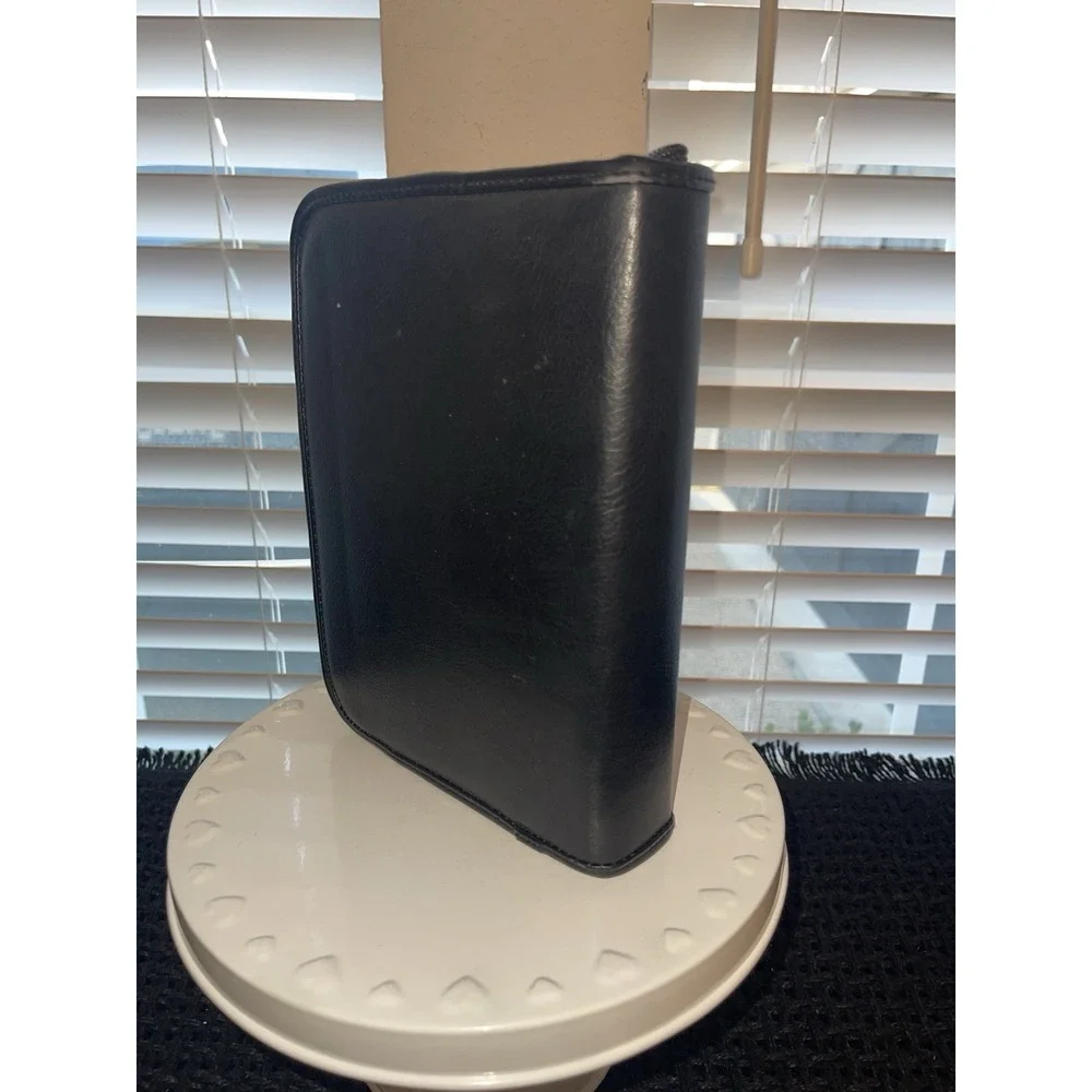 Vintage Perry Ellis Black Leather Day Planner / Organizer